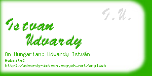 istvan udvardy business card